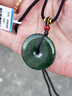 豆蔻時(shí)光和田玉碧玉平安扣吊墜男女款微黑玉墜玉石玉佩掛件生日禮物 大號 曬單實(shí)拍圖