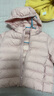 優(yōu)衣庫嬰幼兒寶寶PUFFTECH空氣棉服可機洗拉鏈連帽外套478427 10 水粉色 110 曬單實(shí)拍圖