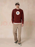 匡威（Converse）秋冬新品男經(jīng)典星星LOGO套頭衫圓領(lǐng)衛衣紅色MCH744 MCH744-607 L (175/100A) 曬單實(shí)拍圖