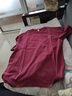 新百倫高端美式復古云染水洗短袖T恤男夏季新款寬松潮牌純棉重磅體恤男 酒紅 XL  適合150-170斤 曬單實(shí)拍圖