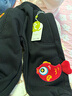 嘟嘟家男童褲子冬季女童拜年服加絨加厚新年寶寶新年衣服冬國風(fēng) 黑色100 曬單實(shí)拍圖