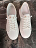百麗時(shí)尚格紋小白鞋男2026新款春季商場(chǎng)款牛皮革休閑板鞋9AH01AM6 白色/杏色 42 曬單實(shí)拍圖