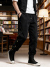 貴色高端美式重磅純棉工裝褲男2025秋冬季新款寬松束腳黑色休閑褲男 黑色 L  適合130-150斤 曬單實(shí)拍圖