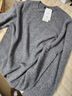 優(yōu)衣庫男裝女裝羊絨圓領(lǐng)針織衫/長(cháng)袖毛衣毛衫25秋冬新款478543 07 青灰色 M 曬單實(shí)拍圖