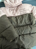 G.duck女童白鴨絨羽絨服冬季2025新款洋氣中大兒童加厚拼色中長(cháng)款外套潮 粉拼咖【加厚棉服】 150 cm 曬單實(shí)拍圖