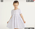 麗嬰房碎花女童連衣裙夏款圓領(lǐng)休閑公主裙夏季薄款女童裙子六一兒童節 寶石紫 140 cm 曬單實(shí)拍圖