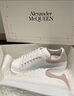 亞歷山大麥昆（Alexander McQueen）女鞋經(jīng)典休閑時(shí)尚百搭小白鞋運動(dòng)鞋粉尾553770 WIAIH 9182  38 曬單實(shí)拍圖