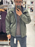 優(yōu)衣庫男裝防風(fēng)搖粒絨拉鏈連帽開(kāi)衫/長(cháng)袖外套25秋冬新款481182 57 深橄欖色 L /175/100A 曬單實(shí)拍圖