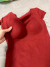 貓人（MiiOW）本命年紅色小飛袖塑身保暖背心馬年禮盒裝固定杯新娘結婚塑形上衣 安可拉紅-上衣+內褲+襪子 【塑形+保暖 鴻運禮盒裝】 M 【推薦體重：85-100斤】 曬單實(shí)拍圖