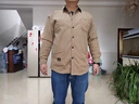 浩術(shù)長(cháng)袖襯衫男士秋冬新款加絨加厚休閑襯衣外套寬松工裝百搭上衣男裝 卡其色 加絨 【加絨加厚一條裝】 XL 曬單實(shí)拍圖