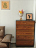 實(shí)木中古風(fēng)斗柜五斗抽屜柜臥室置物柜實(shí)木床尾柜儲物柜立柜簡(jiǎn)約 黑+胡桃色80+40+120五斗柜 曬單實(shí)拍圖