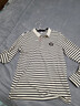 皮爾卡丹（pierre cardin）黑白條紋長(cháng)袖t恤男士春秋季休閑Polo.衫翻領(lǐng)打底條形上衣 WE23728白色 M (約85~105斤可穿) 曬單實(shí)拍圖