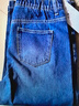 佐丹奴牛仔褲女純棉破骨直筒褲半松緊腰牛仔七分褲女13425210 曬單實(shí)拍圖