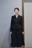 X.C.N 祥春鳥(niǎo)秋冬季氣質(zhì)通勤西裝套裝裙女高級感時(shí)尚主持人商務(wù)接待正裝 深灰色 M 曬單實(shí)拍圖