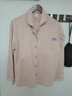都市麗人睡衣女全棉秋新款翻領(lǐng)長(cháng)袖家居服舒適大碼家居服套裝外穿純棉睡衣 珊瑚粉 3XL 曬單實(shí)拍圖