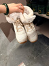 駱駝（CAMEL）雪狐雪地靴女高幫綁帶增高保暖靴 K25C026055 初雪白/云衫黃 40 曬單實(shí)拍圖
