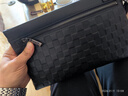 金利來(lái)（Goldlion）手包男真皮信封包高檔男士牛皮手拿包男2025新款輕奢商務(wù)出行包包 黑色【官方授權-假一罰十】 曬單實(shí)拍圖