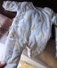 童泰新生嬰兒衣服連體衣秋冬加厚夾棉初生寶寶蝴蝶衣爬服 黃色 52cm 曬單實(shí)拍圖