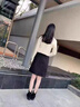 羅蒙（ROMON）小香風(fēng)短裙a字半身裙女春2025新款高腰顯瘦加厚小個(gè)子一步包臀裙 黑色 S  腰圍1尺9/適合81-90斤 曬單實(shí)拍圖