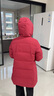 波司登25年羽絨服女冬90絨加厚連帽寬松中長(cháng)款百搭新年紅外套 曬單實(shí)拍圖