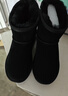 意爾康女靴雪地靴女冬季加絨保暖厚底休閑棉鞋時(shí)尚通勤百搭中筒靴子 黑色 加絨 37 曬單實(shí)拍圖