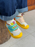 kids.ing可迪星寶寶運動(dòng)鞋2026春季新款男女童小童兒童幼兒園童鞋 涂鴉黃 26 適合腳長(cháng)15.4-15.9cm 曬單實(shí)拍圖