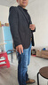 羅蒙（ROMON）男士小西裝外套男秋冬加厚休閑商務(wù)正裝中青年爸爸毛呢西服男單西 灰色 常規 L 175 （適合110-130斤左右） 曬單實(shí)拍圖