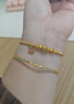 CRD克徠帝國風(fēng)四合如意鎏彩轉運珠手串足金999黃金手鏈節日禮物 10g 帶鎏彩 HN00307 16.25cm 曬單實(shí)拍圖
