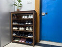 曼好時(shí)鞋架入戶(hù)門(mén)口多層家用換鞋凳簡(jiǎn)易鞋柜一體可坐穿鞋凳子進(jìn)門(mén)長(cháng)條凳 80雅韻平板鞋架【矮款】 曬單實(shí)拍圖