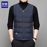 羅蒙輕薄羽絨馬甲男冬季中年內穿保暖加厚背心V領(lǐng)坎肩爸爸裝外套 藏青 高品質(zhì)白鴨絨輕便保暖 3XL (190) 建議160-200斤 曬單實(shí)拍圖
