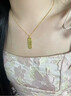 中國珠寶吉言碎碎冰黃金吊墜女足金福字項鏈新年生日紀念禮物送女朋友老婆 足金吉言碎碎冰吊墜+品牌禮盒 金重約1.5g，贈S925銀鏈 曬單實(shí)拍圖