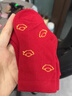 G.duck嬰兒紅色襪子春秋冬新生兒寶寶新年襪無(wú)骨純棉中國風(fēng)百天周歲胎襪 熱售裝：福字-元寶 2雙 0-6月 XS 建議腳長(cháng)8-10cm 曬單實(shí)拍圖