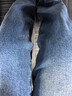 太平鳥(niǎo)女裝牛仔褲高腰直筒春季萊卡四面彈寬松闊腿 牛仔深灰 L 曬單實(shí)拍圖