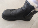 啄木鳥(niǎo)厚底雪地靴女冬季2025年新款加絨加厚東北大棉鞋防滑防水保暖短靴 黑色 39 (245mm) 曬單實(shí)拍圖
