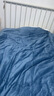 無(wú)印良品牛奶絨可拆洗加厚冬季被子 被芯被套二合一 總重10斤 200*230cm藍 曬單實(shí)拍圖