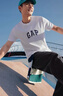 GAP男女裝2025春季新款純棉字母logo短袖T恤常規上衣美版570044 白色 M 美碼 L亞洲碼180/96A 【偏小，建議選大一碼】 曬單實(shí)拍圖
