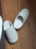 潔麗雅日式靜音拖鞋女士四季室內家用地板拖待客防滑軟底棉拖鞋男士冬季 杏仁白【靜音不擾人】 38-39 【適合37-38碼】 曬單實(shí)拍圖