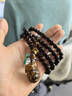 妍韻珠寶帶金星正宗印度小葉紫檀手串108顆檀香佛珠虎眼石貔貅男女手鏈8mm 曬單實(shí)拍圖