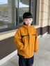左西童裝男童沖鋒外套2026新款春裝兒童三合一加絨內膽四季戶(hù)外防水 橘色 【4級防水 一抖即落】 140 cm 曬單實(shí)拍圖