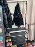 唯奕（WEIYI）TEMU落地衣帽架家用多功能掛衣架鞋架組合入戶(hù)柜鞋柜 【1.0經(jīng)典款】三層60cm-黑色 曬單實(shí)拍圖