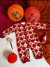 Auro Mesa秋冬嬰兒連體衣紅色喜慶新年拜年周歲服寶寶哈衣加絨保暖針織衫 加絨款（尺碼偏大一碼） 90cm 曬單實(shí)拍圖