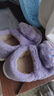 魔杏卡通棉拖鞋女士冬季包跟新款室內外穿加絨保暖防滑月子毛絨棉鞋男 紫色【小云朵】 38-39 (240mm)適合37-38 曬單實(shí)拍圖