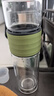 金灶（KAMJOVE）泡茶隨手杯 茶水分離家用耐高溫雙層玻璃杯車(chē)載便攜冷泡杯 T-113 綠色 238ml 曬單實(shí)拍圖