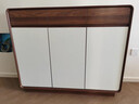 楓品軒實(shí)木鞋柜門(mén)口入戶(hù)柜 家用中古風(fēng)大容量鞋架玄關(guān)柜多層靠墻收納柜 【胡桃+白】2026款 斷貨王 大多數顧客選擇 160*34*110cm三代同堂 曬單實(shí)拍圖