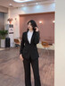 韓曼柯（HANMANKE）西裝套裝女商務(wù)面試職業(yè)正裝兩件套日常通勤黑色西服小個(gè)子穿搭 曬單實(shí)拍圖