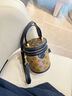 香港正品2026新款發(fā)財桶老花女包爆款Cannes真皮斜挎手提圓桶包 老花咖啡小號 曬單實(shí)拍圖
