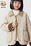 左西女童棉服兒童棉襖2025新款校服神器夾棉外套冬季棉衣 卡其色 120 曬單實(shí)拍圖