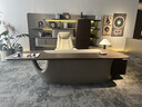 嘉志創(chuàng  )意老板桌高端意式設計師辦公桌簡(jiǎn)約現代辦公室總裁大班臺總經(jīng)理 2.8m老板桌【國標E0級+天然木皮+多功能線(xiàn)盒+指紋鎖】 曬單實(shí)拍圖