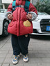嘟嘟家兒童棉服拜年服冬裝男童棉衣過(guò)年冬款女童棉襖新年寶寶童裝國風(fēng)潮 紅色 130 曬單實(shí)拍圖