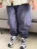 齊齊熊（ciciibear）[杜邦三防一體絨軟殼褲]齊齊熊男童加絨褲子冬款寶寶沖鋒褲兒童女 夜海藍 110 曬單實(shí)拍圖